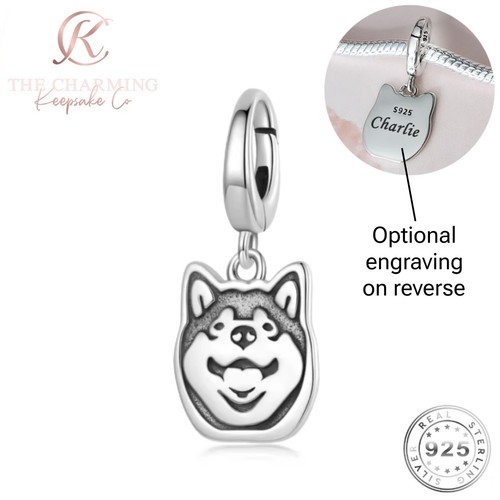 Ciondolo cane husky argento - , s