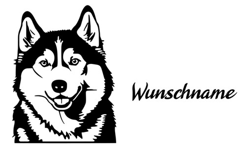 Aufkleber hund husky - aufkleber,